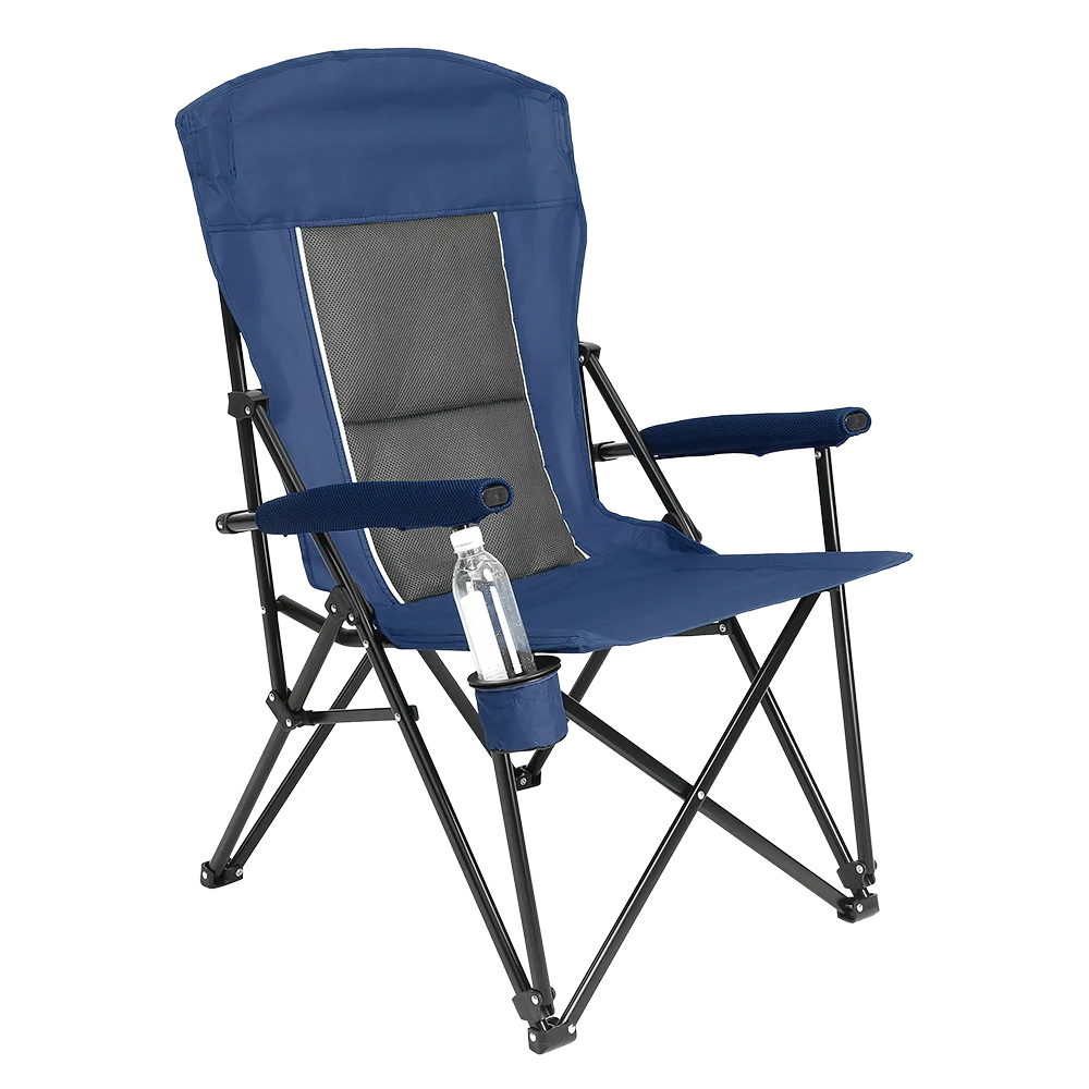 

Oversized Folding Camping Chair, Portable Collapsible Chair With Cup For Adults, Duty Lawn Chair Support 250LBS Fishing Use