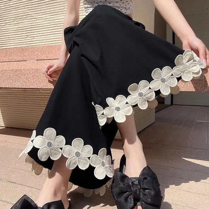 السراويل النسائية واسعة الساق 90s الملابس مرونة حجم واحد جودة عالية الكلاسيكية Xxl جميع المتوسطة أنيقة وأنيقة السائل الإناث السراويل #5