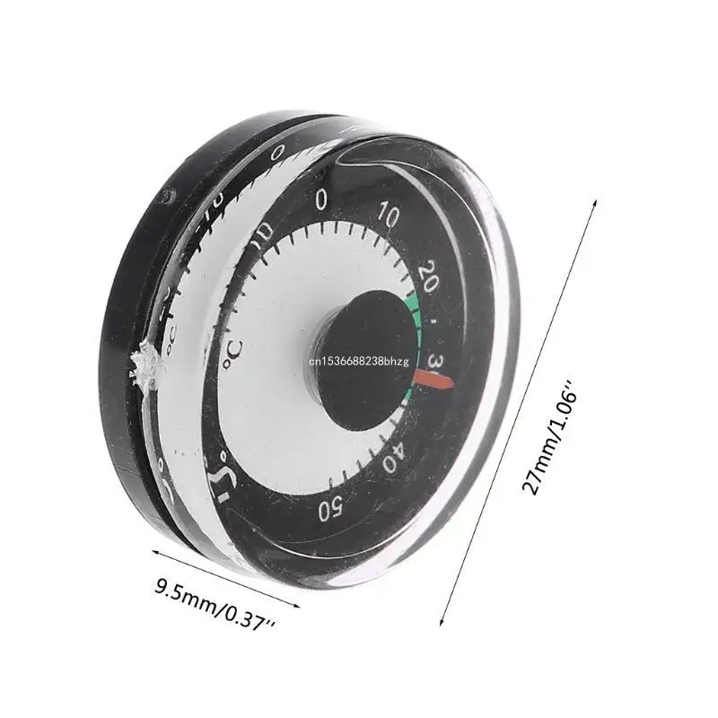 Round Mini Mechanical Thermometer Diameter 27mm for Home Wall Room Greenhouse Dropship