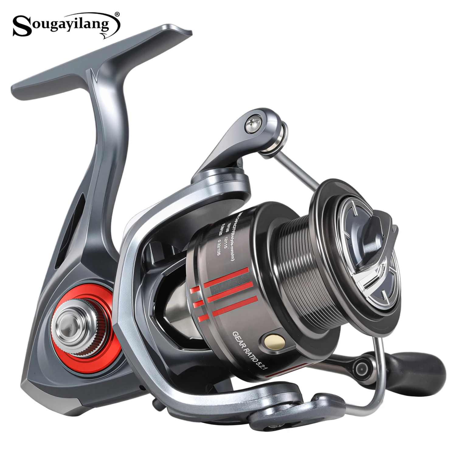 Carrete spinning Sougayilang 1000-4000 5.2:1 4+1BB – Agua dulce y salada - imagen 2