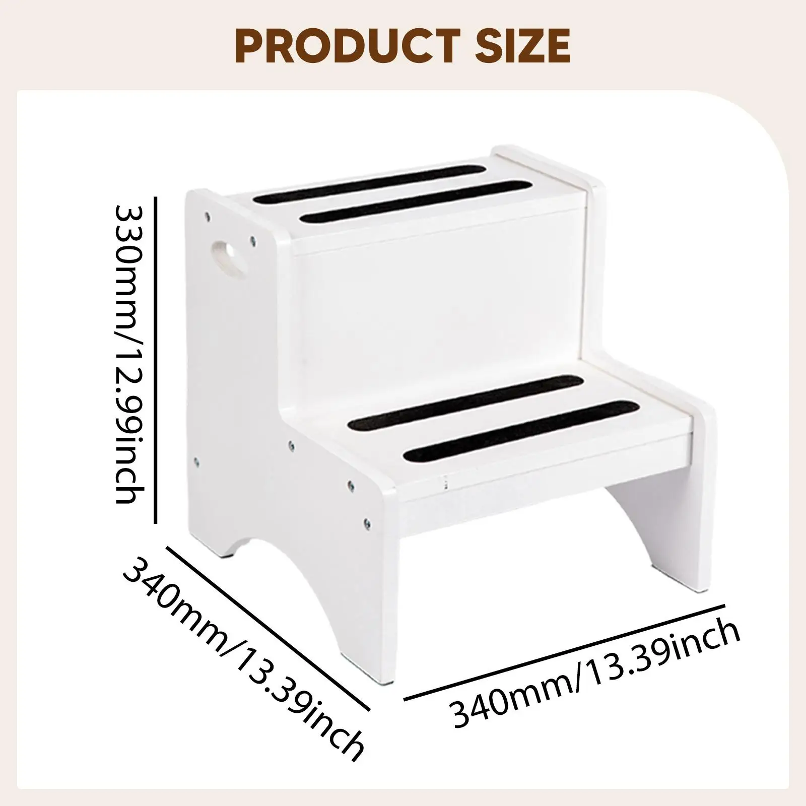2 خطوة البراز للأطفال مع مقابض المحمولة قعادة التدريب الأطفال الحمام قوي تنوعا السرير خطوة البراز عدم الانزلاق #6