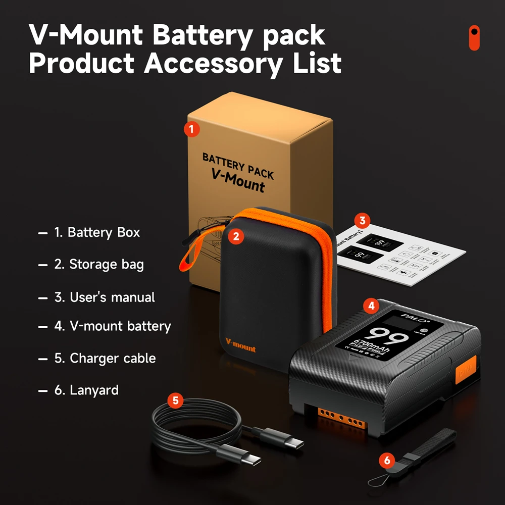 BP-99W V-Mount V Lock Battery  V Mount Battery For Canon R5C Sony HDCAM XDCAM Cameras Phones ZG-V99 ZG-V160 ZG-V50 Mount Battery