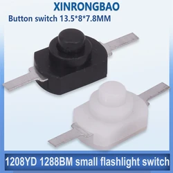 10pcs mini Flashlight Torch Control Switch Latching Self-locking Push Button DC30V 1A Flat Bending SMD PIN 1208YD 1288BM 1208-KD