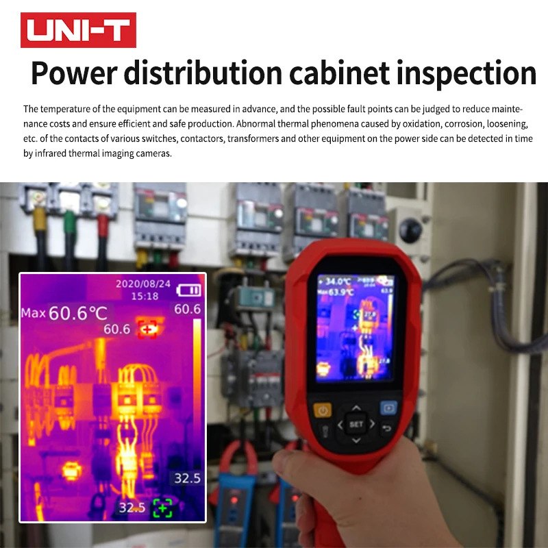 UNI-T UTi260B UTi260A الرقمية الأشعة تحت الحمراء التصوير الحراري ميزان الحرارة LED إمدادات المياه ضوء كاميرا حرارية إصلاح تكييف الهواء