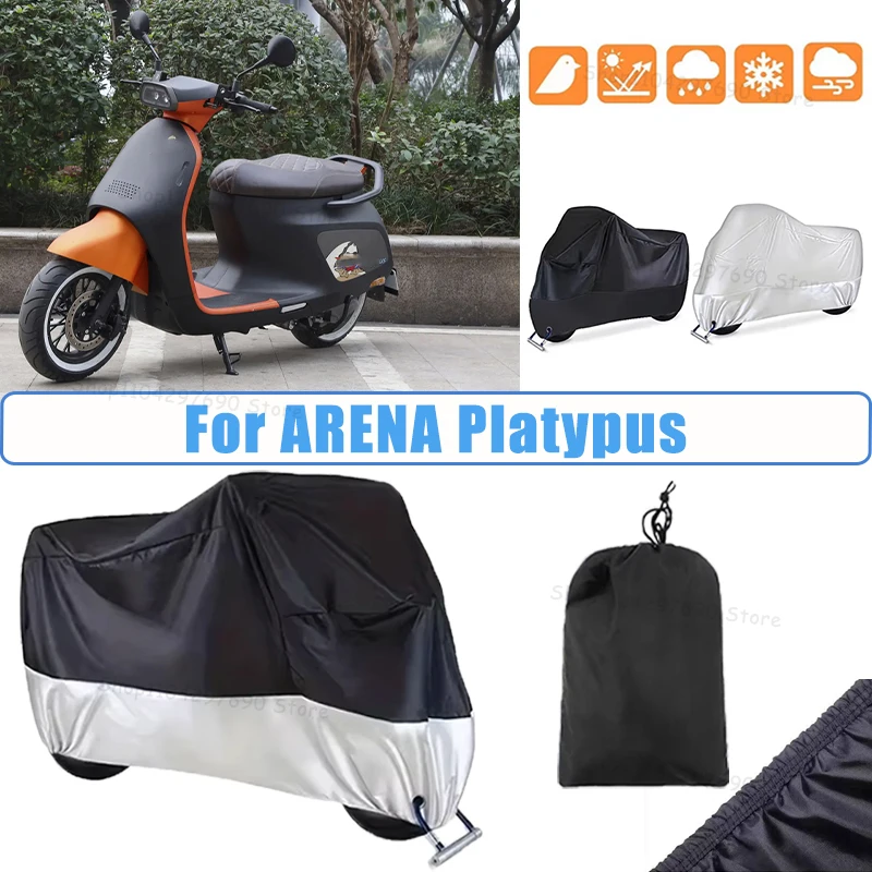 210D Oxford Motorcycle Cover Waterproof All Season UV Protection For ARENA Platypus Anti-Tear Windproof Motorbike Cover