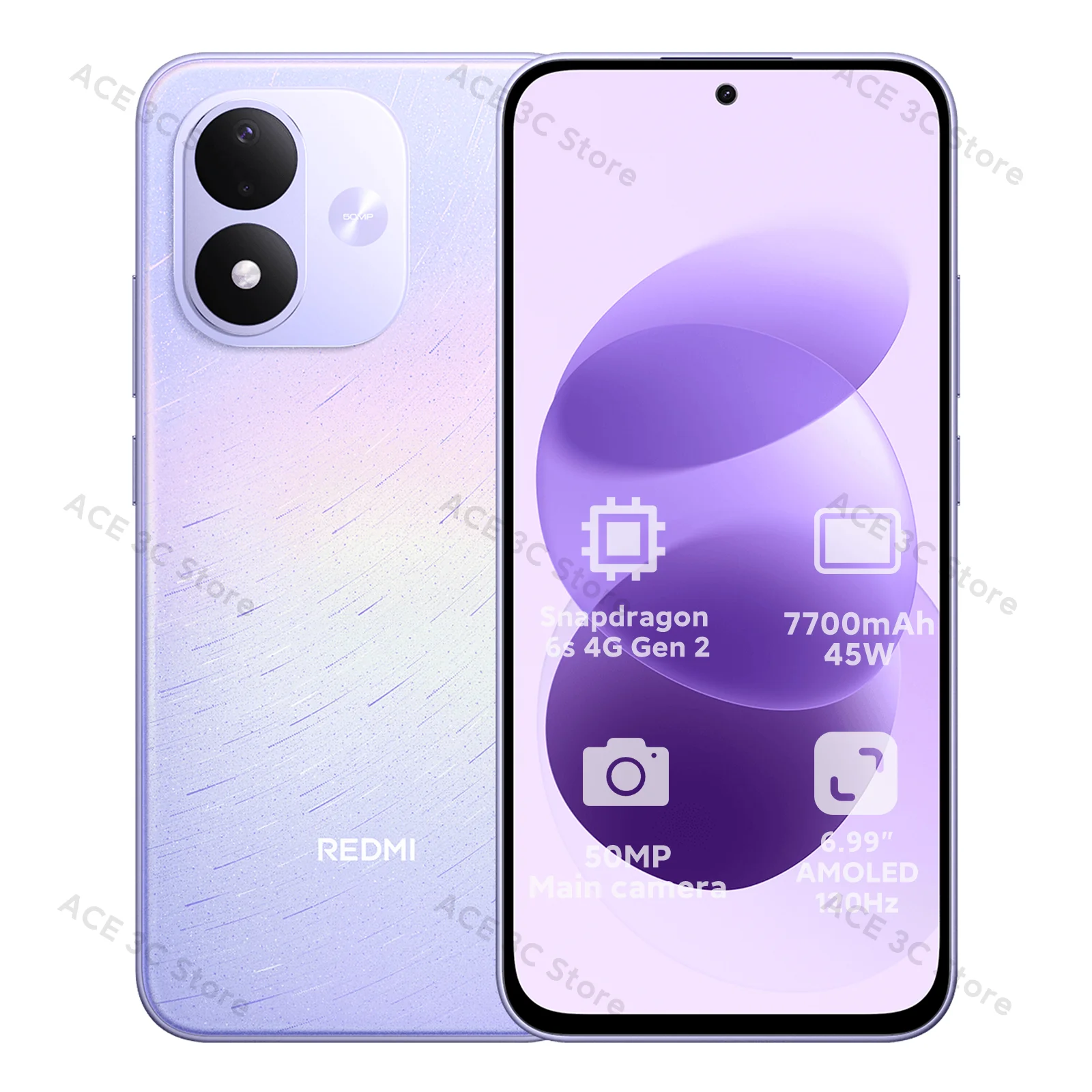 Wereldwijde versie Redmi Note 17 4G Snapdragon 6s 4G Gen 2 7700 mAh (typ.) batterij 45 W opladen 6,99 inch 120 Hz AMOLED-scherm Xiaomi-mobiele telefoon