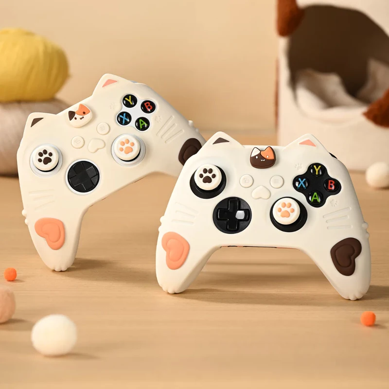 Cute Calico Cat Ear Silicone Soft Protector Skin For Xbox Se