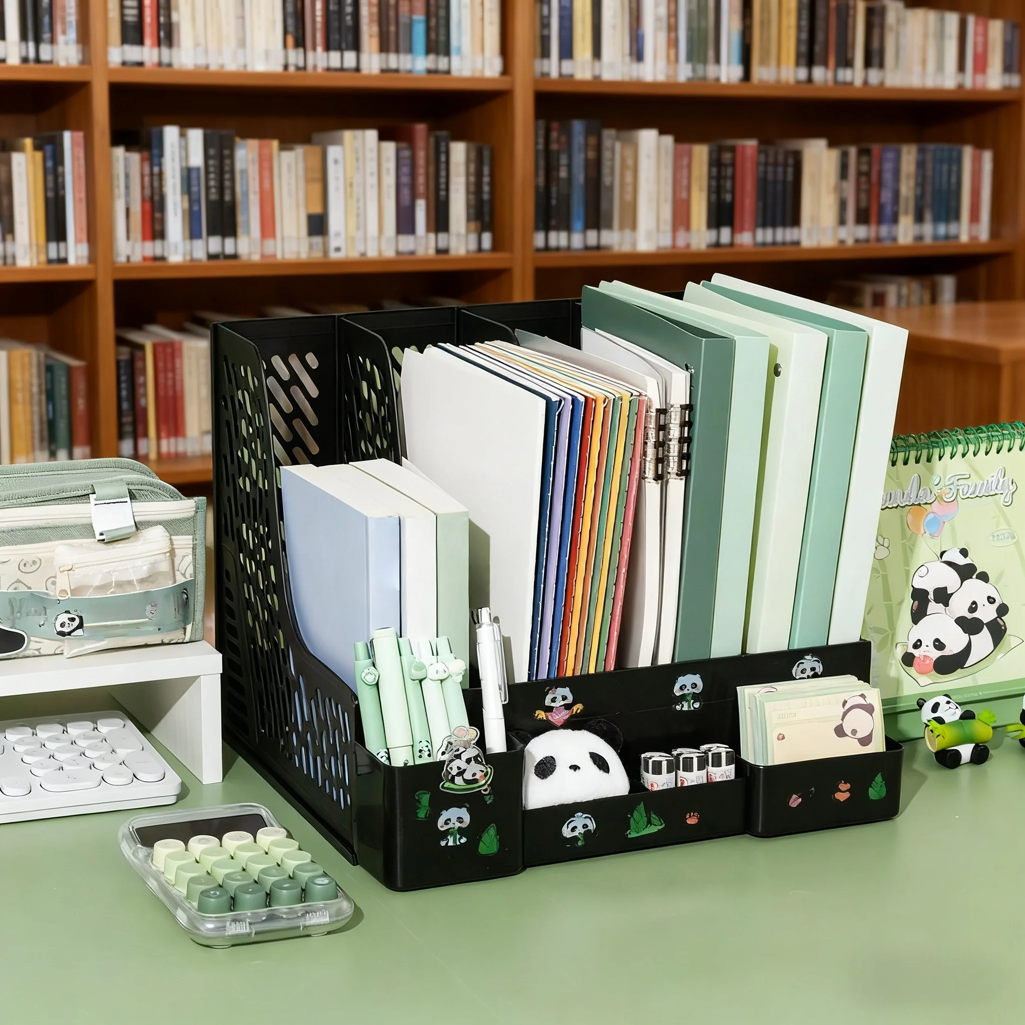 File Storage Rack Desktop File Rack Vertical Storage Box Office Desk Organizer Document File Frame Organizing Bookshelf