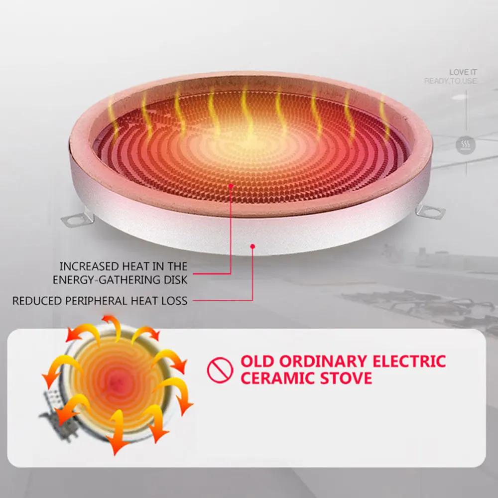 3000 W kommerzieller elektrischer Keramikherd, Induktionsherd, Hochleistungs-Drahtsteuerung, eingebettetes Kochfeld