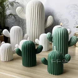 Molde de silicona para velas perfumadas de Cactus, simulación de bricolaje, adornos suculentos, molde de silicona de yeso, herramientas de fabricación de manualidades de decoración del hogar