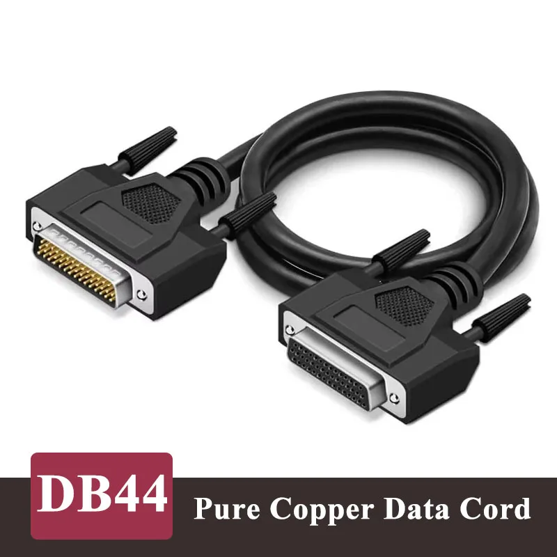 Pure Copper DB44 Data Cord Male to Male to Female 3 Row of 44Pin Extension Cable Industrial Grade CNC Programmer Signal Wire