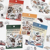 30 Pcs Traveling Scrapbook Stickers DIY Decoration Outdoor Picnic Scenery Stickers Set For Planners Calendar Notebook Journaling