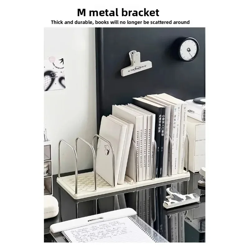 Desktop-Bücherregal, rutschfeste Basis, modernes, minimalistisches Büro-Schreibtisch-Organizer-Regal, Aufbewahrungsregal für den Arbeitstisch