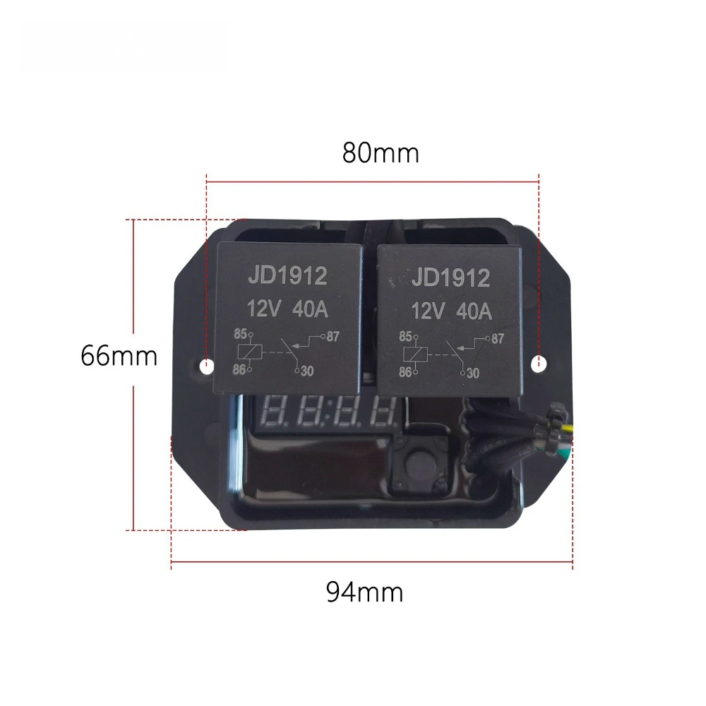 Automobile Digital Dual Fan Switch 12V Digital Cooler Fans Controller Switch Cooling Switches Kits Automobiles Accessories