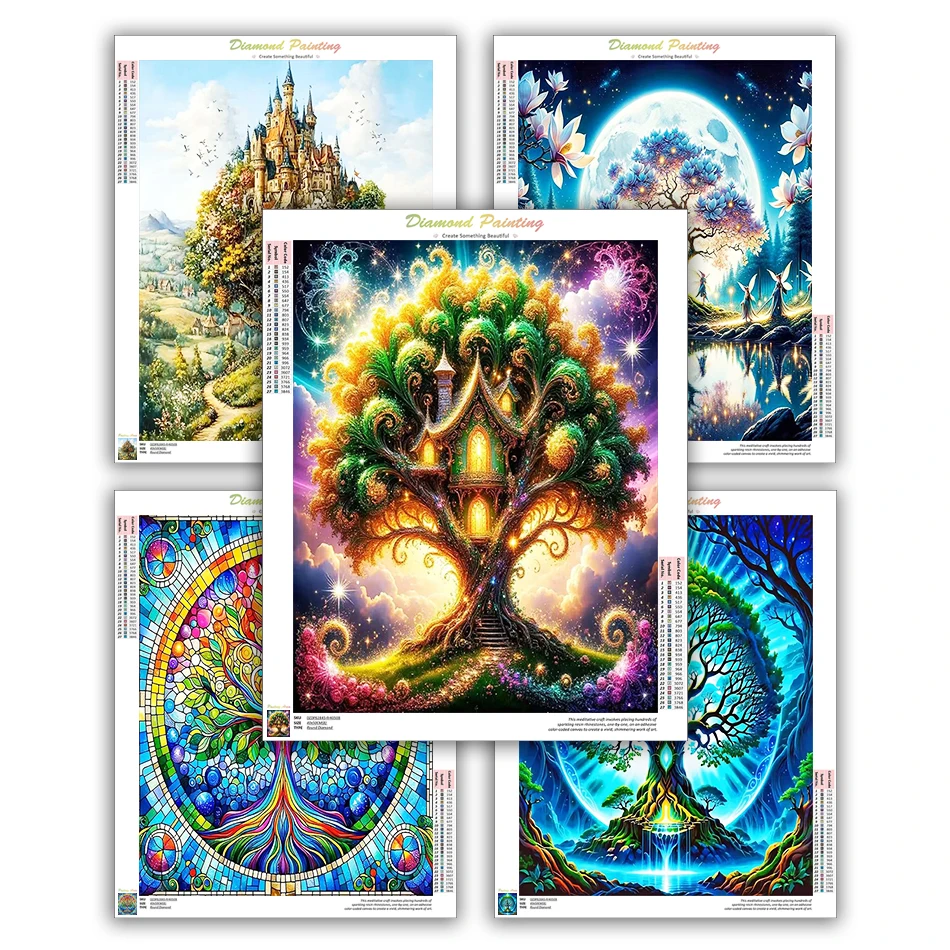 CHENISTORY Diamond Painting For Handiwork Painting With New Diamonds tree Landscape Home Decoration Arts Crafts Stitch wall art