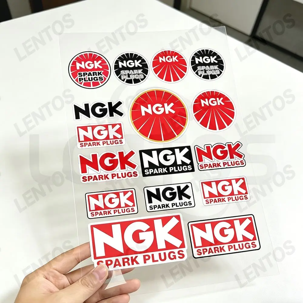 For NGK Reflective motorcycle stickers, 3M safety warning at night in the dark scooter helmets