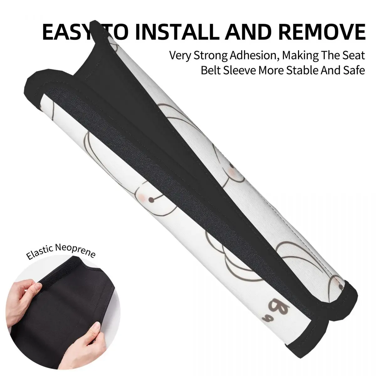 وسادات كتف لأشرطة مقعد السيارة Big Hero 6 Baymax، أغطية حزام الأمان المريحة لشاحنة السيارة