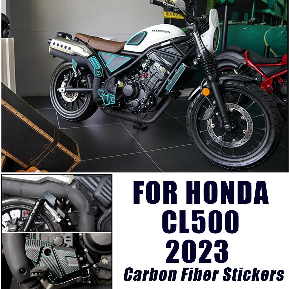 For Honda CL 500 CL500 2023 Carbon Fiber Fuel Tank Cover Waterproof Sticker Decoration Protector Decal Accessories