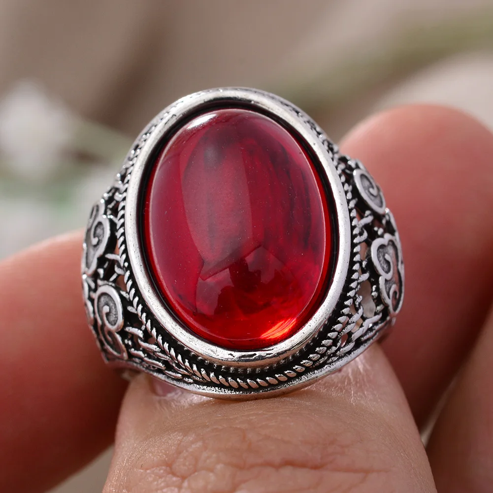 Hot Sell Luxury Natural Garnet Stone Thai Silver Ladies Personality Rings Original Jewelry For Women Best Gifts