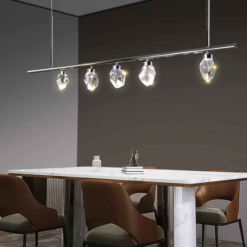 Ceiling Hanging Lamp For Kitchen Island Pendant Light Electroplated Crystal Dinning Room Light Modern Chandelier.