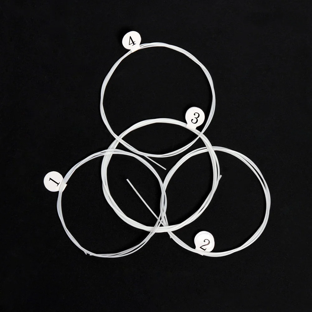 

4Pcs Ukulele Nylon Strings Transparent Strong Wear Resistant Replacement Music Wire Accessories Ukulele String
