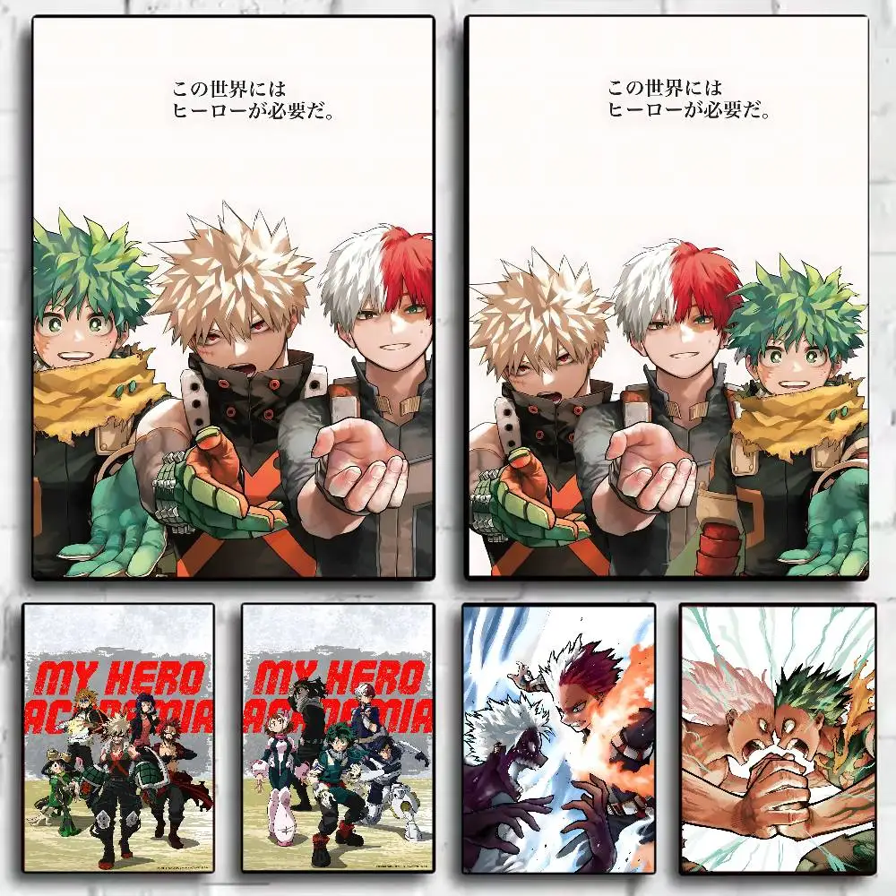 My Anime Hero Academia Poster HD Art Sticky Wall Waterproof Home Living Room Bedroom Bar Aesthetic Decoration