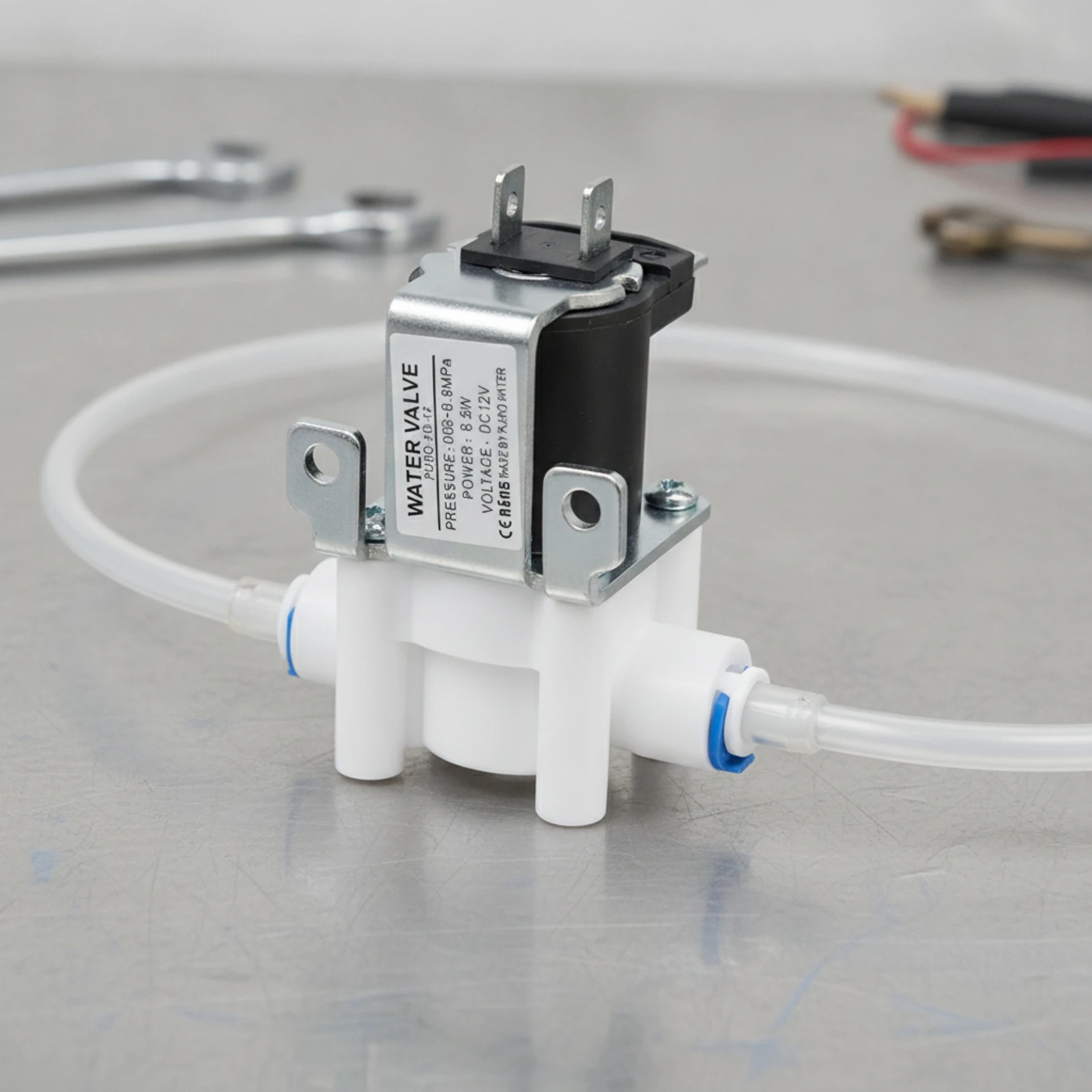 Inline Water Solenoid Valve Quick Connect 1/4 Inch Two Way Inlet Control for Home Water Purification Systems