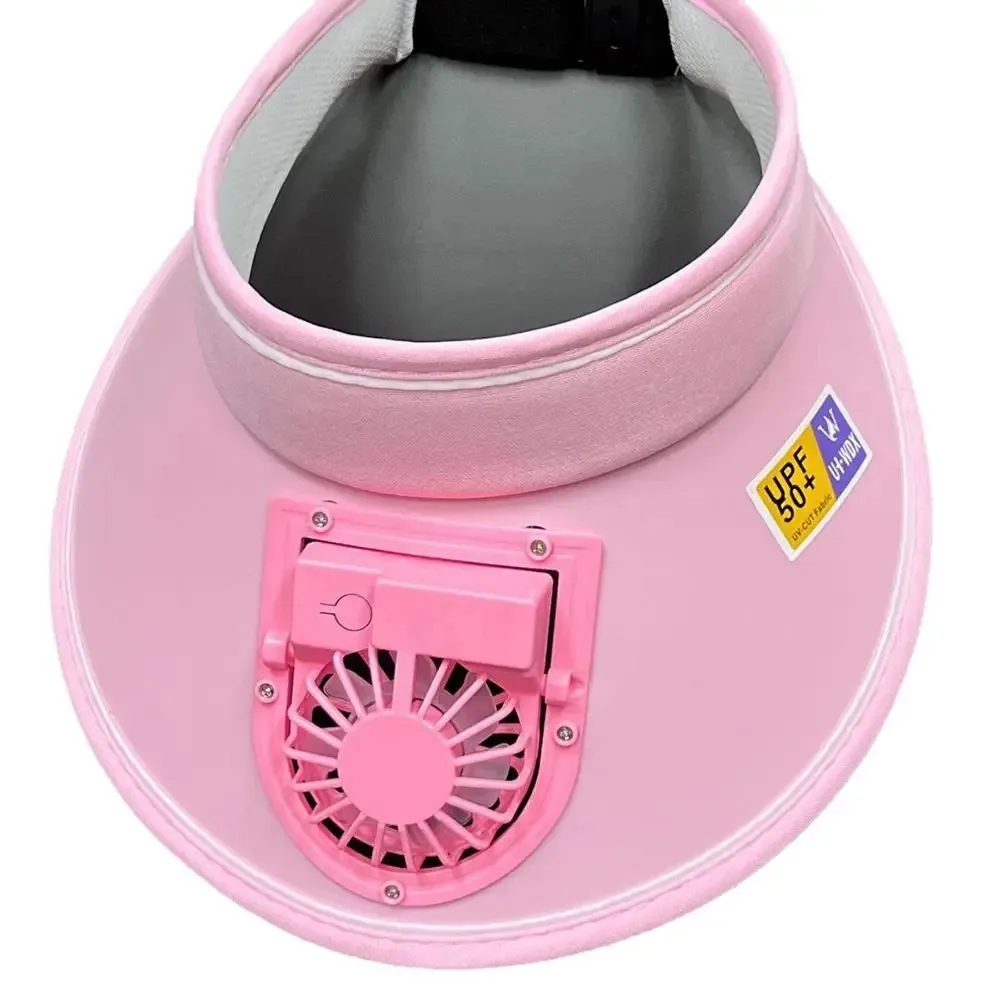 Outdoor Sun Protection Hat Summer Large Brim USB Charging Fan Sun Visor for Men and Women
