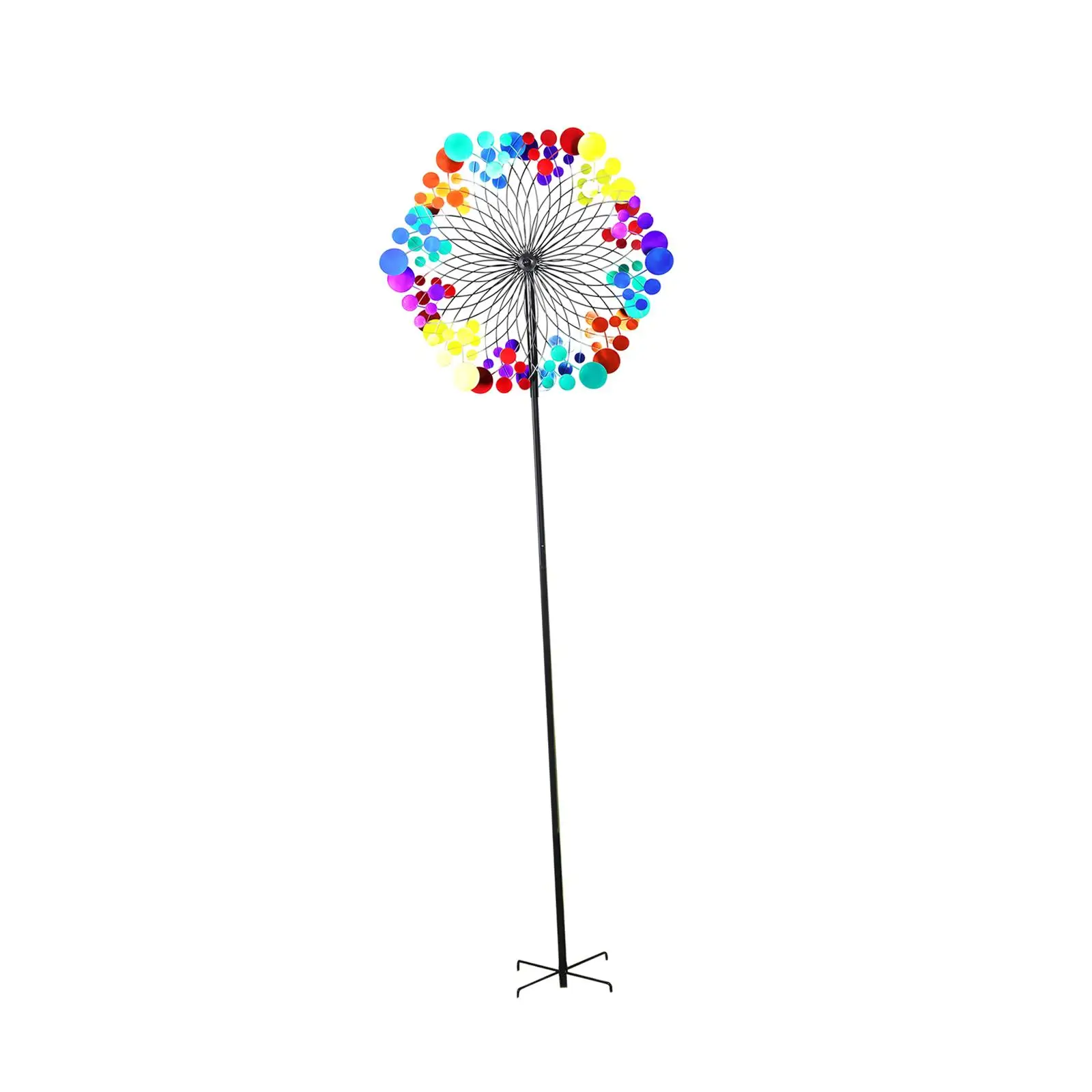 Wind Mill Vertical Colorful Iron Wind Catcher Wind Sculpture Wind Spinner for Outdoor Backyard Garden Decor Patio Holiday Gifts