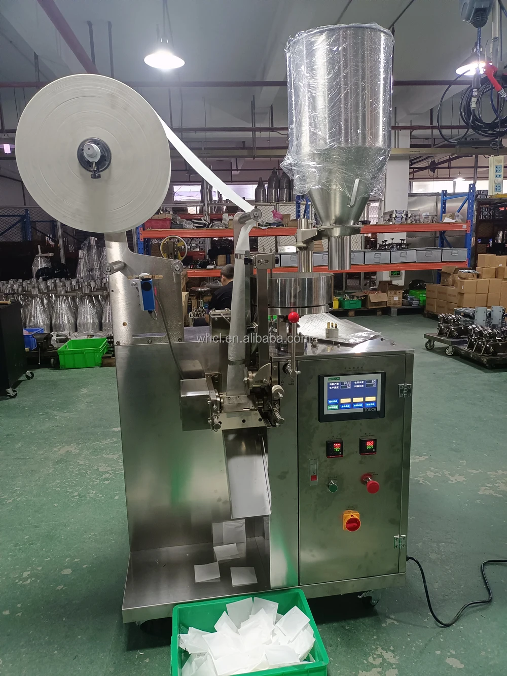 Best Automatic 2g Single Chamber Herb Black Dip Cotton String  Filter Bag Packing Machine 3-Side Seal Food Paper Film