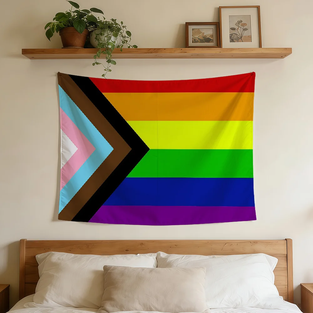 Flag Durable Outdoor Indoor Patio Festive Decoration Classic Pride Design Pole Wall LGBT Rainbow Room Gay Banner