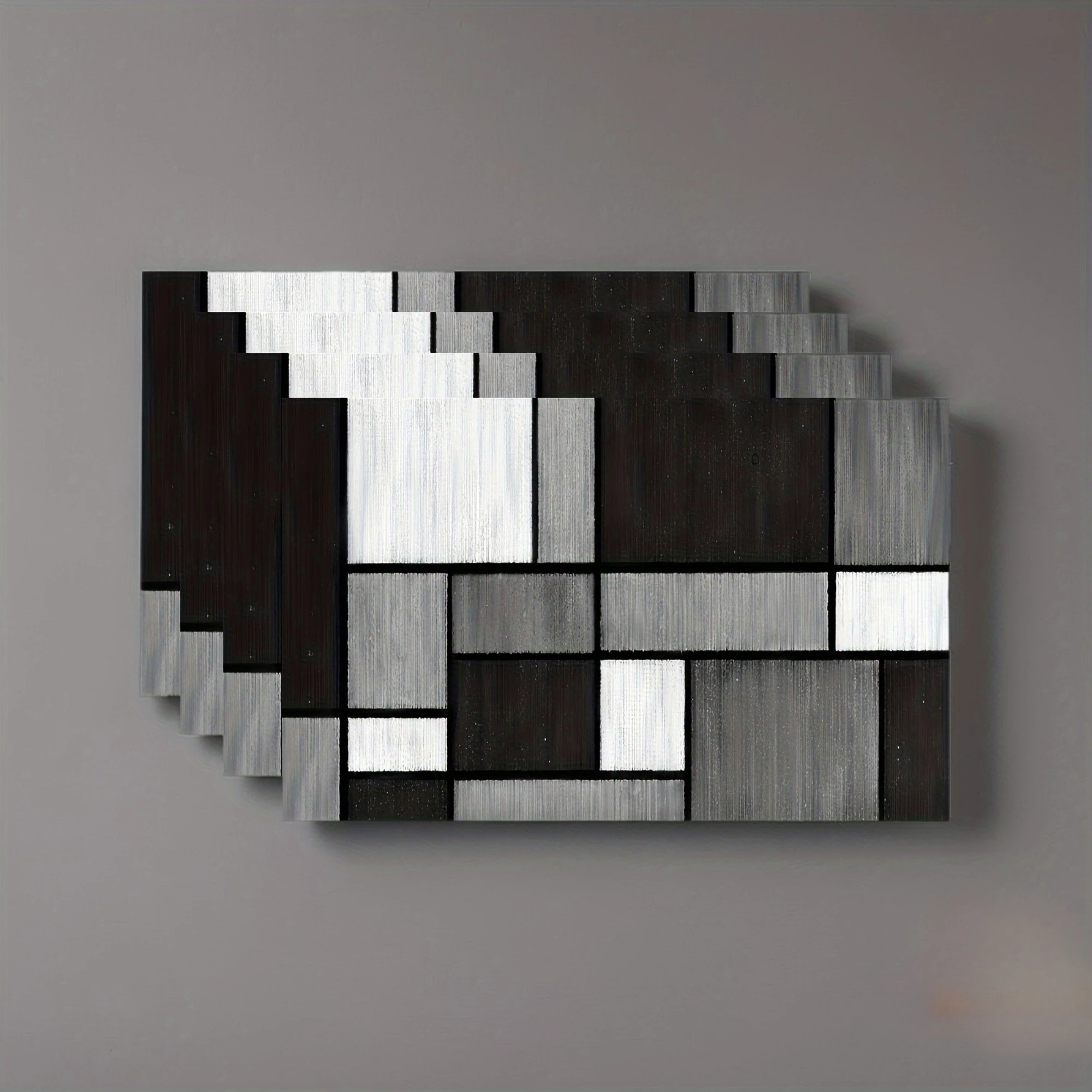 Geometric Block Abstract Art Print Rectangular Placemats Black Grey White Modern Style Dining Table Decor Table Mats 4/6/8PCS