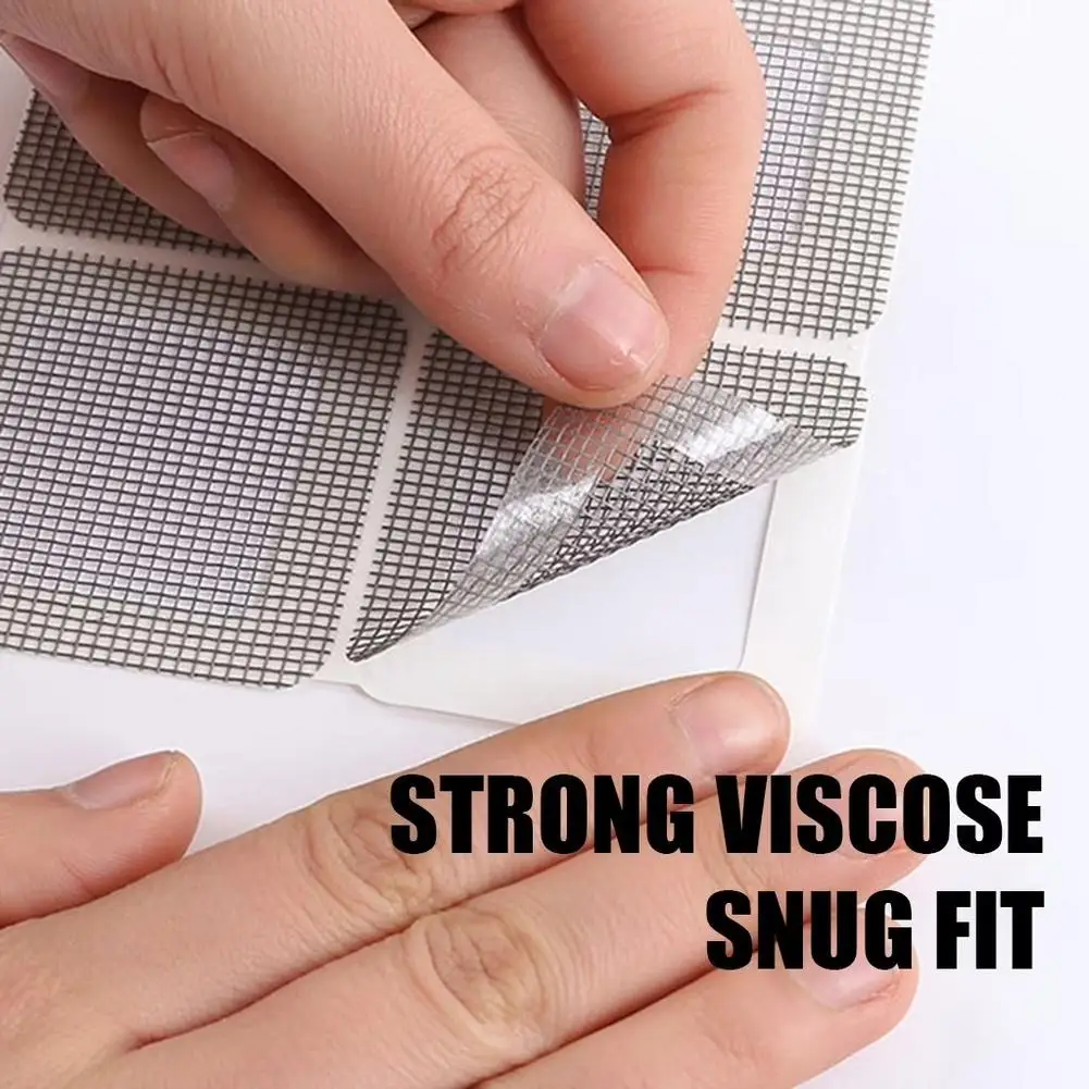 Window Screen Repair Patch 10PCS 3 Layer Strong Adhesive Screen Mesh Tape Repair Kit for Window Door Screen Holes and Tears