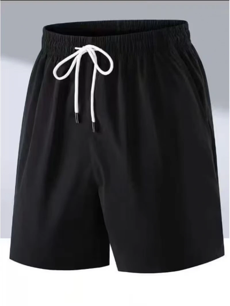 Solid Color Basic Casual Sports Men's Shorts Trendy Sportswear Versatile Casual Sports Outdoor Home Wear Shorts