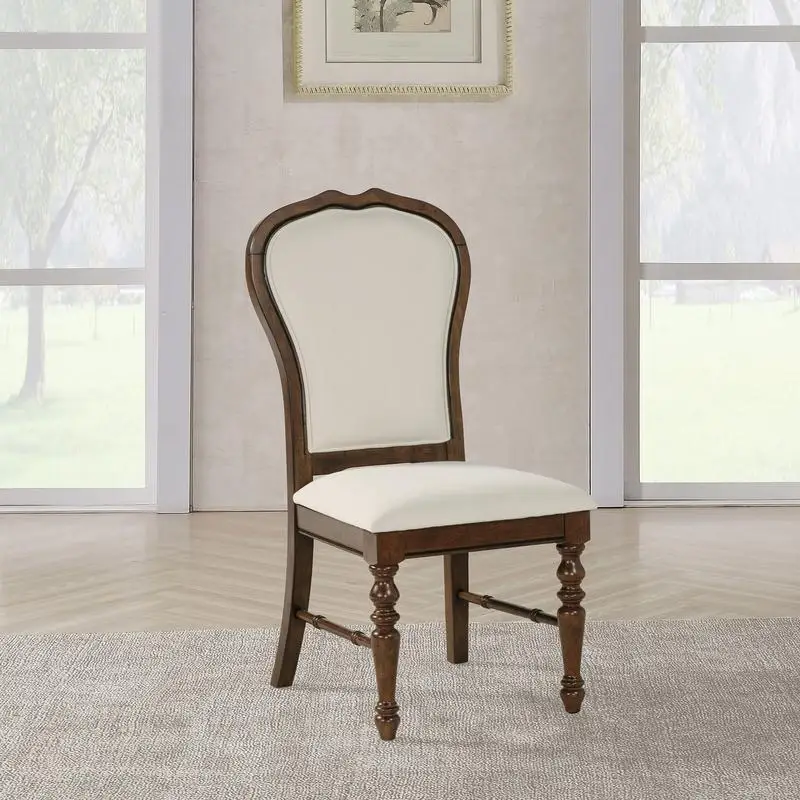 Brown Upholstered Dining Side Chairs (Set of 2) for Home Decor, Comfortable Design, Modern Style, Perfect for Dining Room or