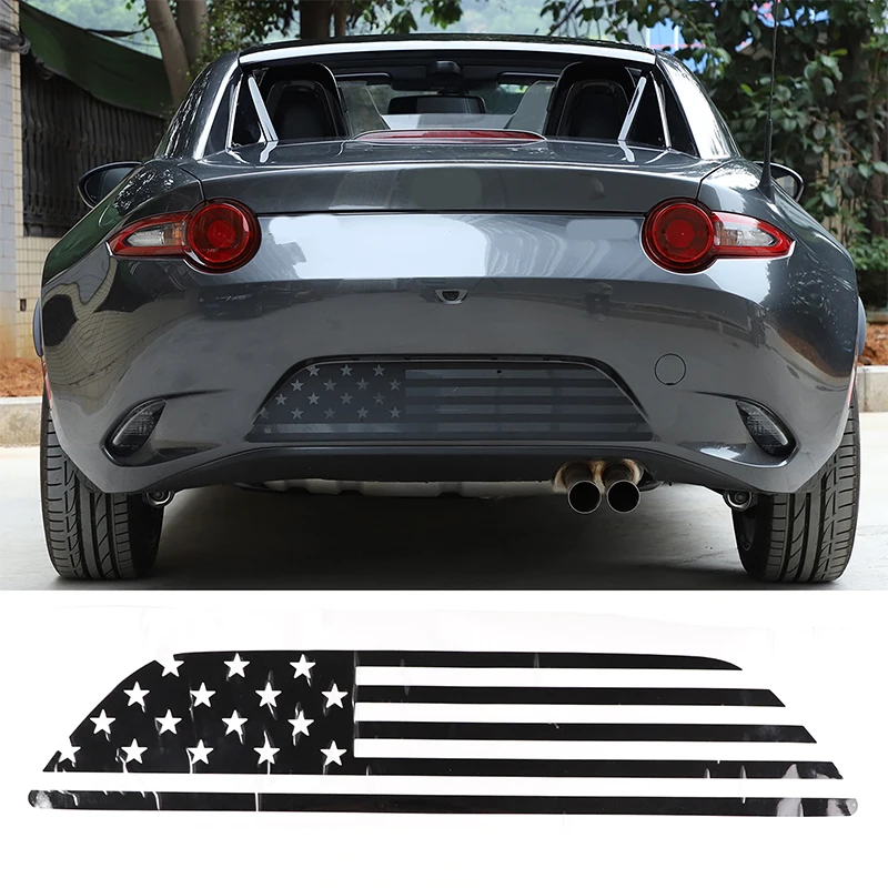 

Polyvinyl Stickers for Mazda MX-5 2015-2023 Car Rear License Plate Panel Decorative Frame Sticker