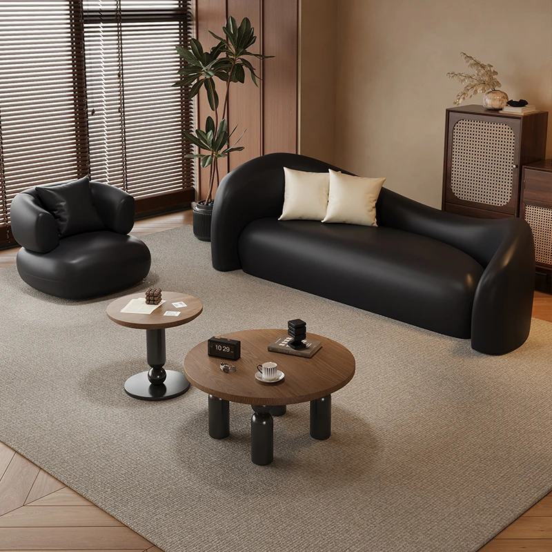 m Retro Black Comfortable Sofa Simple Design Living Room Reception Hallway Sofa Unusual Leisure Decor Adult Salon Furniture m
