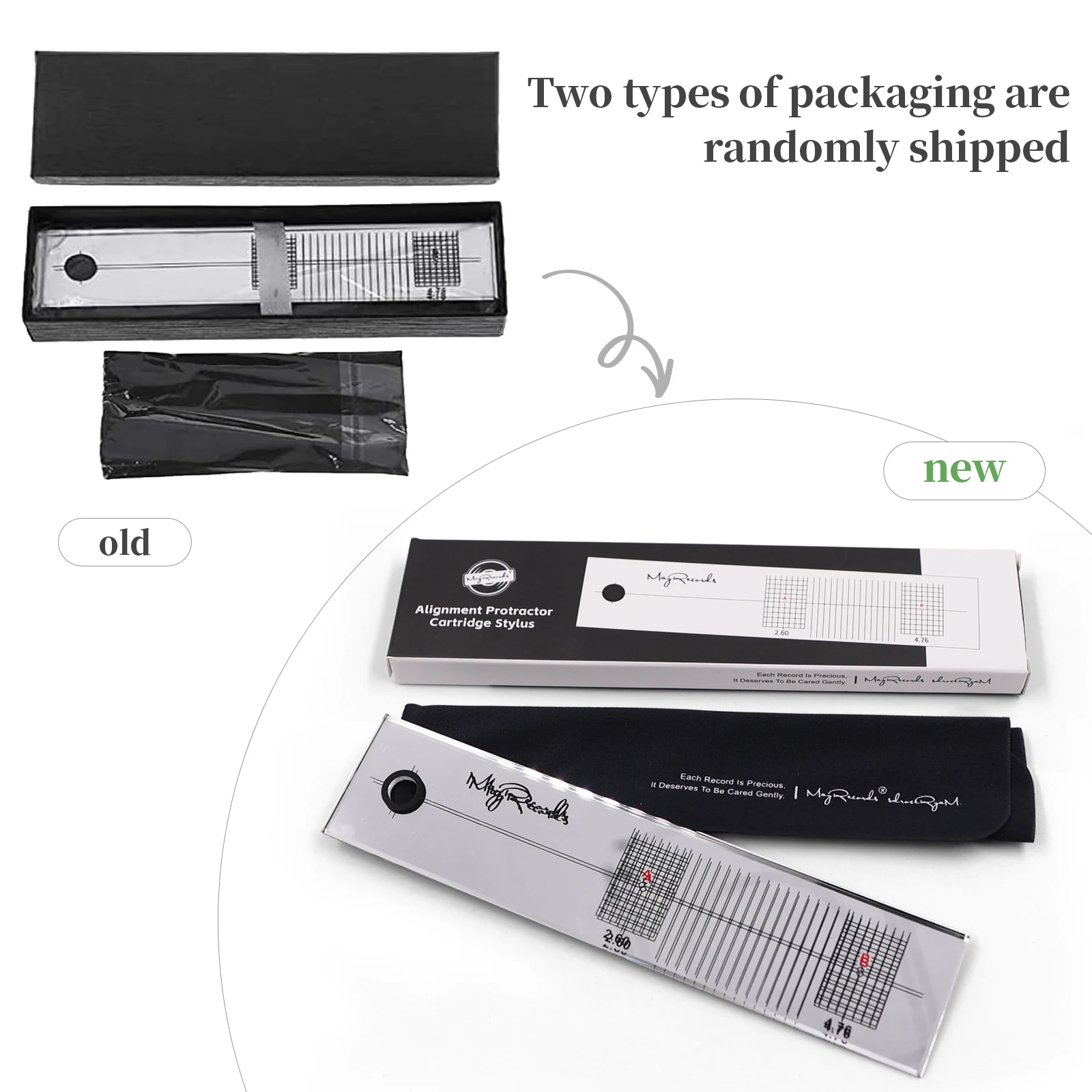 Vendita calda righello di regolazione dello specchio LP cartuccia di vinile stilo allineamento goniometro strumento di calibrazione dell'angolo accessorio fonografo