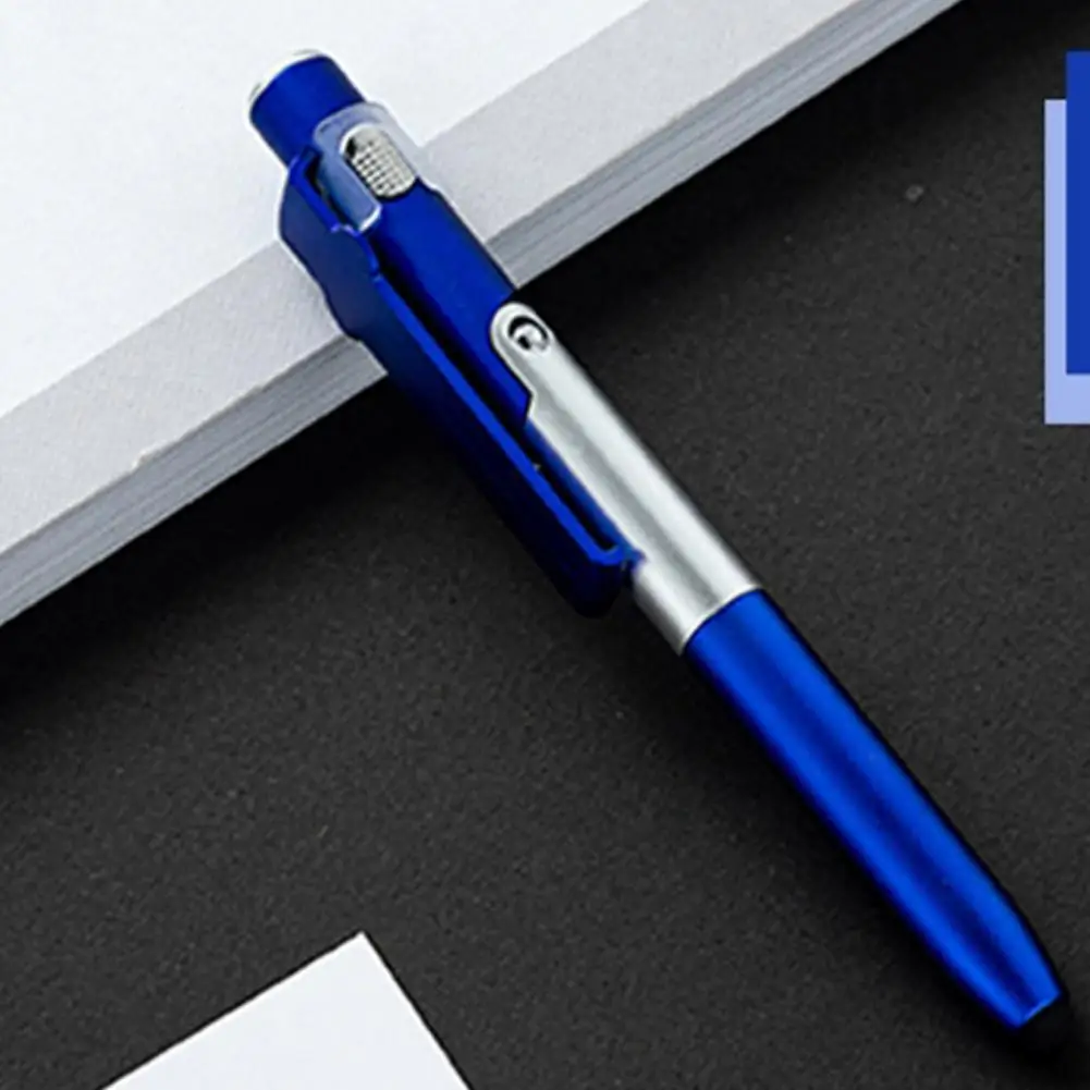 Fine Point Ballpoint Pen Ballpoint Pen Refillable Versatile 4-in-1 Ballpoint Pen with Stylus Led Light Phone Stand for Office