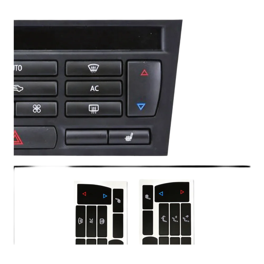 Button Restoration Climate Control Decals Light Penetration Reduction Practical Use Push Button Type For SAAB 9-3 2003-07