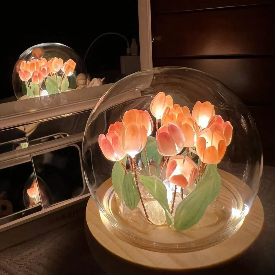 

Romantic DIY Interior Decoration Handmade Flower Led Girls Tulip Night Light