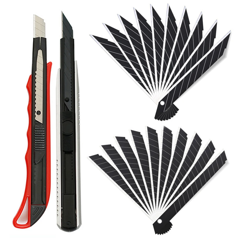 

21 Pcs Art Knife Combination Tools 30 60 Degree 9mm Cutting Blade SK5 Hardened Sharp Small Phone Repair Film Wallpaper Knife