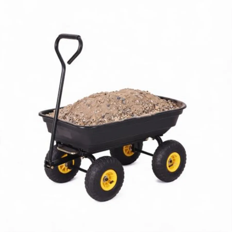 Heavy-Duty Utility Garden Dump Cart, Capacity