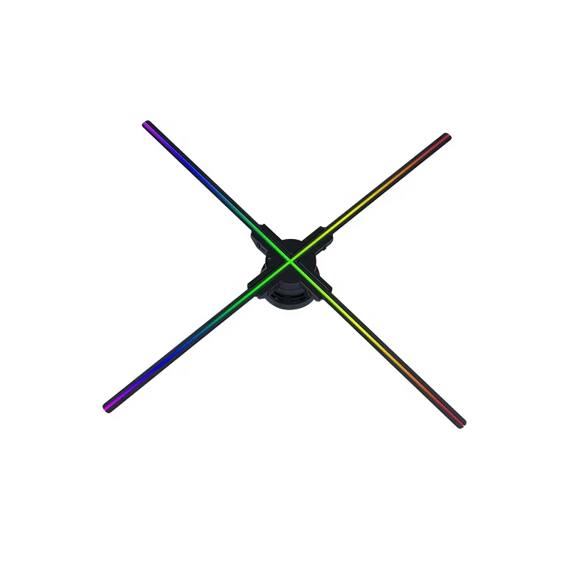 

100CM 1024P Hologram Equipment Remote Display Player Holographic Imaging Lamp Propeller 3D Hologram Projector Light Led Fan
