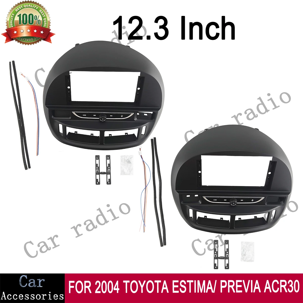 For 2004 TOYOTA ESTIMA/ PREVIA ACR30 12.3 Inch Car Radio Android Stereo Frame Player Head Unit Fascia Panel Dash Board Cover