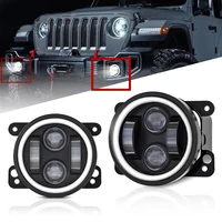 Luces antiniebla de haz alto y bajo Wrangler de 4 pulgadas, luces auxiliares de 220W y 6000K, luz de señal LED para vehículo todoterreno de 22000LM