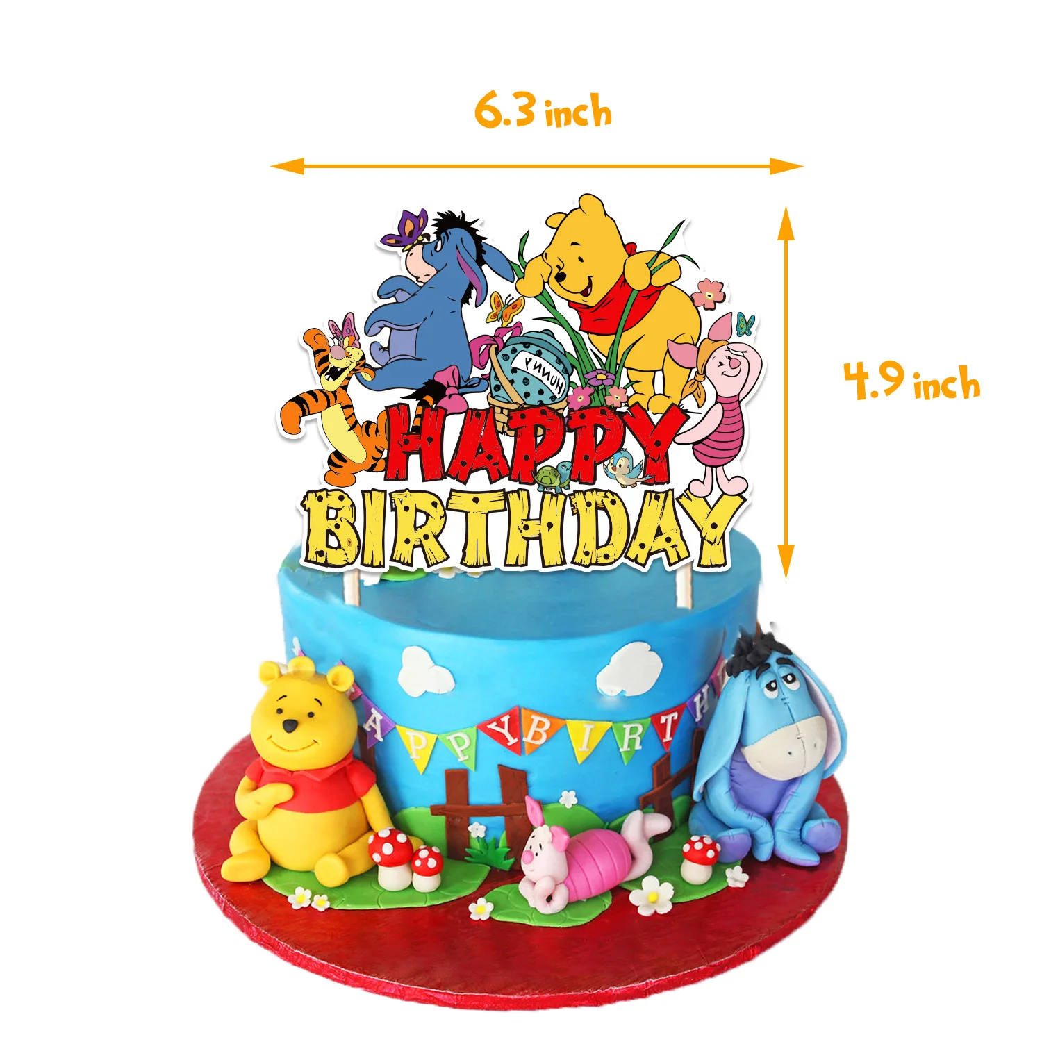 Disney Winnie The Pooh Theme Birthday Party Decoration Disposable Tableware Set Balloon Baby Shower Kids Birthday Party Supplies