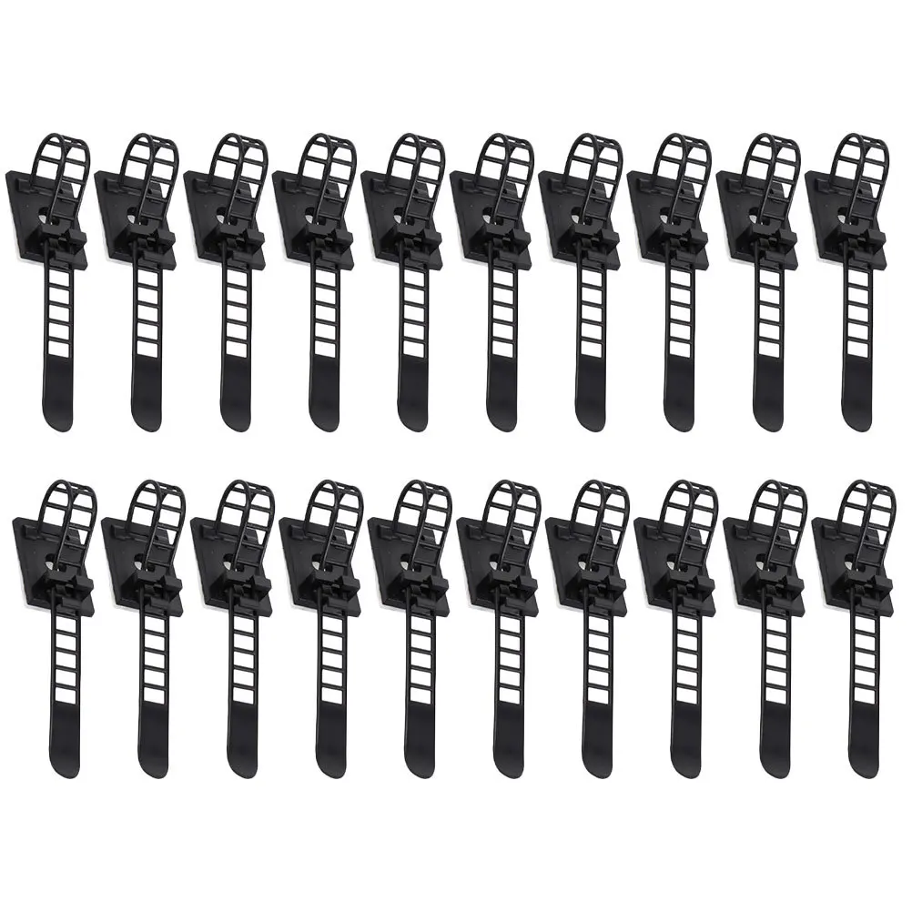 

25Pcs Cable Management Clips Adhesive Wire Holders for Cables Cord Organizer Clips for Desktop Wiring Solutions