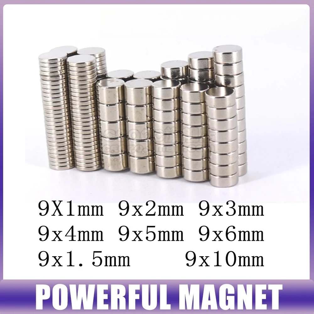 9x3mm Strong Magnet 9x2mm Round Neodymium 9x10mm Powerful Magnetic Round Magnet 9*3 9*10 9x5 9*6 9*2 9*1