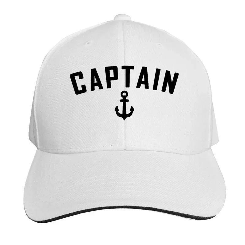 Captain Nautical Quote Baseball Cap,Unisex Adjustable Washed Cotton Denim Cap for Men and Women